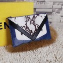 Designer Fendi Bag Bugs Clutch Snake Leather FD8215 Blue VS09563