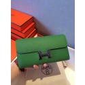 Designer Hermes Constance Long Wallets Original Leather HA909 Green VS04246