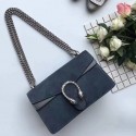 Designer Imitation Gucci Dionysus Suede Shoulder Bag Dark Blue 400249 VS07670