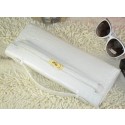 Designer Imitation Hermes Kelly Clutch Bag Croco Leather K31 White VS01825