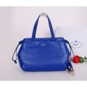 Designer Prada Soft Calf Leather Tote Bag BR5104 Royal VS00270