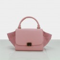 Designer Replica Celine Nano Trapeze Bag Ferrari&Nubuck Leather C88038 Pink VS03678