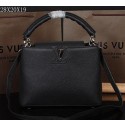 Designer Replica Louis Vuitton Elegant Capucines BB Bag M48870 Black VS05160