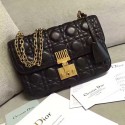 Dior Dioraddict Flap Bag In Black Cannage Lambskin D240601 VS01066