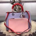 Dior Diorissimo Bag in Skyblue&Pink Smooth Calfskin Leather D0908 VS01001