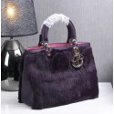 Dior Diorissimo Bags in Rabbit Hair D0902 Purple VS03310