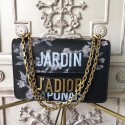 Dior J'adior Flap Bag Black with Flower Print D240607 VS03504