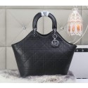 Dior Panarea Sheepskin Leather Tote Bag CD6618 Black VS06546