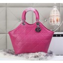 Dior Panarea Sheepskin Leather Tote Bag CD6618 Rose VS08394