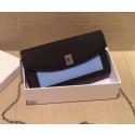Dior Twist Rendez-Vous Wallet Smooth Calfskin M0400 Black&SkyBlue VS09668