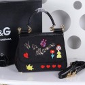 Dolce & Gabbana SICILY Bag Family Patch BB4120 Black VS07636