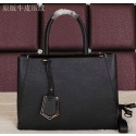 Fake AAA Fendi 2Jours Tote Bag Original Leather 8B8934 Black VS02050
