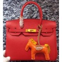 Fake AAA Hermes Birkin 30CM Tote Bags Litchi Leather H30LI Red VS03605