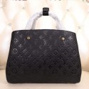 Fake AAA Louis Vuitton Monogram Empreinte Montaigne MM M41048 Noir VS09446