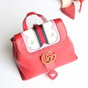 Fake Best Gucci GG Marmont Leather Backpack Red 432265 VS02156