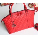 Fake Best Gucci Red Gucci Signature Leather Top Handle Bag 449655 VS01828