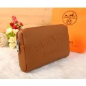 Fake Best Hermes Grainy Leather Clutch H2152 Wheat VS07749