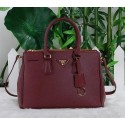 Fake Best Prada Saffiano Leather Tote Bag PBN1801 Burgundy VS07118