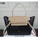 Fake Celine Belt Bag Original Leather C3368 Apricot&Black VS06775