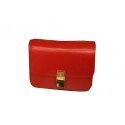 Fake Celine Classic Box Small Flap Bag Smooth Leather C3347 Red VS01080