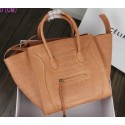 Fake Celine Luggage Phantom Tote Bag Croco Leather 3341 Wheat VS09855