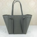 Fake Celine Medium Cabas Phantom Bag Grainy Leather C2208 Grey VS06554
