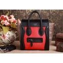 Fake Celine Nao Luggage 3309 in Red/Black Original Leather with Horse Hair VS02698