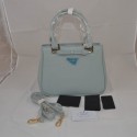 Fake Cheap Mingdu Prada Saffiano Calf Leather Bow Tote Bag BN2245 in Light Blue VS04042
