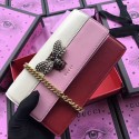 Fake Designer Gucci Queen Margaret Leather Mini Bag Pink and Red 476079 VS00407