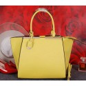 Fake Fendi 3Jours Tote Bag Calfskin Leather FJ2352 Yellow VS06692