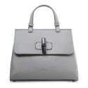 Fake Gucci Bamboo Daily Leather Top Handle Bag 370830 Khaki VS02589