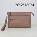 Fake Gucci Original Grainy Leather Clutch G8016 Apricot VS09476