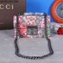 Fake Gucci Padlock Blooms Shoulder Bag 409487 Pink VS00083