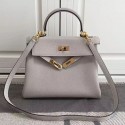 Fake Hermes Kelly 28 Tote Bag in Light Grey Togo Leather HK0928 VS01703
