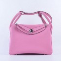 Fake Hermes Lindy 30CM Grainy Leather Shoulder Bag H6207 Pink VS00349