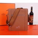Fake Hermes Messenger Bag Original Grainy Leather H28085 Wheat VS09688