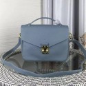Fake High Quality Louis Vuitton Litchi Leather EDEN Bag M84827 Light Blue VS06821
