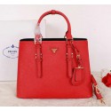 Fake High Quality Prada Saffiano Cuir Leather Tote Bag BN2820 Red VS00984