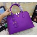 Fake Imitation Prada Clemence Leather Top Handle Bag BL0837 in Purple Fug VS04095
