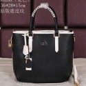 Fake Louis Vuitton Cruise 2015 Smooth Leather Tote Bags M96288 Black VS09222