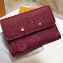 Fake Louis Vuitton Monogram Empreinte Pont-neuf Compact Wallet Red M62184 VS09199