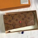 Fake Louis Vuitton Monogram Reverse Emilie Wallet Red M60697 VS07904