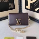 Fake Louis Vuitton Smooth Calfskin Chain Louise GM Coffee M94335 VS02829