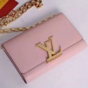Fake Louis Vuitton Smooth Calfskin Chain Louise GM Pink M94647 VS01768