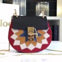 Fake Luxury Chloe Drew Small Suede and Leather Shoulder Bag 290970 VS02600