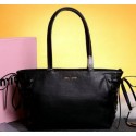 Fake miu miu Grainy Leather Tote Bag 86333 Black VS05457