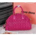 Fake miu miu Matelasse Nappa Leather Top-handle Bag M1017 Rose VS03822