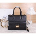 Fake Prada Original Grainy Leather Tote Bag BN9055 Black VS06741