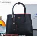 Fake Quality PRADA Grainy Leather Tote Bag PBN2755 Black VS02650