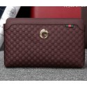 Fake Replica Gucci Guccissima Leather Mens Clutch G50842 Burgundy VS00582